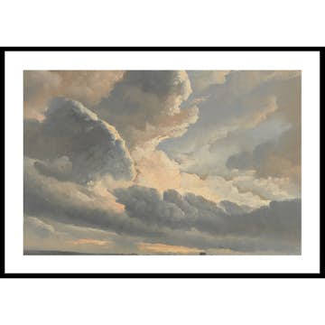 Poster Gallerix Study Of Clouds With A Sunset Near Rome By Simon Denis