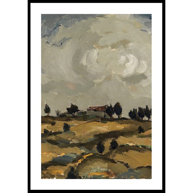 Poster Gallerix Autumn Landscape With Clouds By Ilmari Aalto