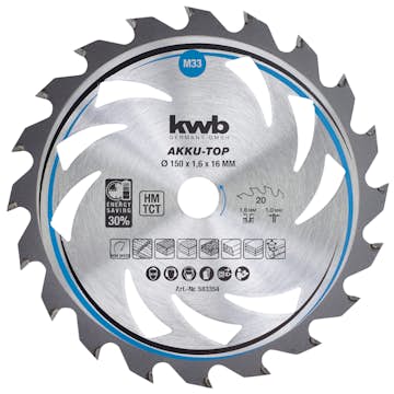 Cirkelsågklinga KWB TCT Ø150/Ø16 mm 20T
