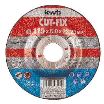 Slipskiva KWB Cut-fix För Metall Ø115×6 mm