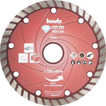 Diamantskiva KWB Red Line Ø125 mm