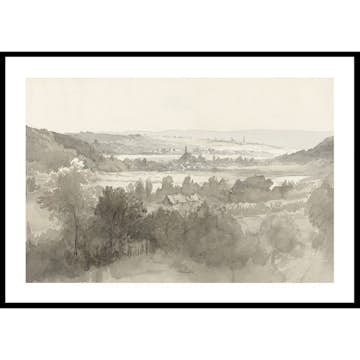 Poster Gallerix Gezicht Op Een Dal By Willem Bodeman