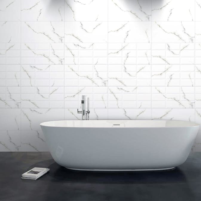 Klinker Netto Ceramika Carrara Polished 60x120 cm