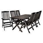 Trädgårdsmöbel Baltic Garden Olivia Svart 6-sits