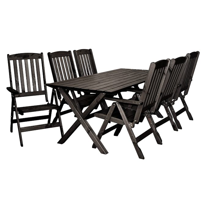 Trädgårdsmöbel Baltic Garden Olivia Svart 6-sits