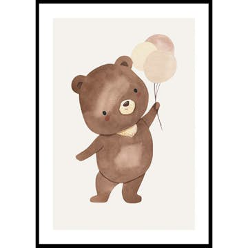Poster Gallerix Teddy Bear With Balloon