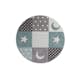 Barnmatta KM Carpets Atlas Star Turkos Rund 120