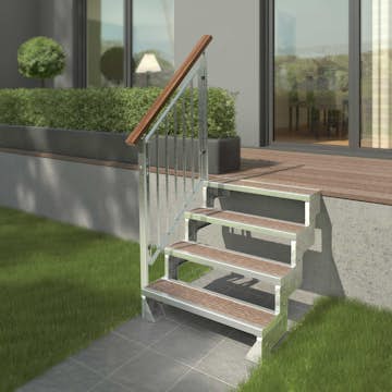 Trädgårdstrappa Dolle Gardentop för Trästeg med Räcke