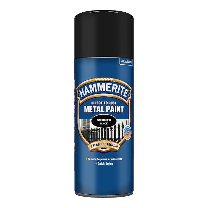 Rostskyddsfärg Hammerite Slätlack Svart Spray 400ml