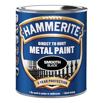 Rostskyddsfärg Hammerite Slätlack Svart 2,5L