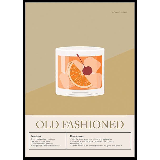 Poster Gallerix Old Fashioned Cocktail