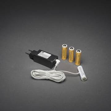 Batteriadapter Gnosjö Konstsmide Tillbehör Belysning AAx4 IP20 Vit