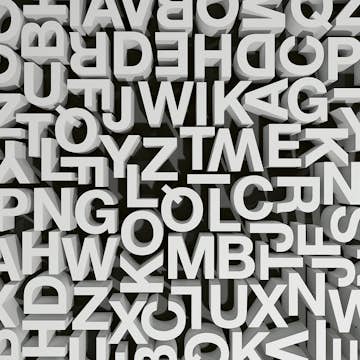 Tapet Idealdecor 3D Typography Letters Abc