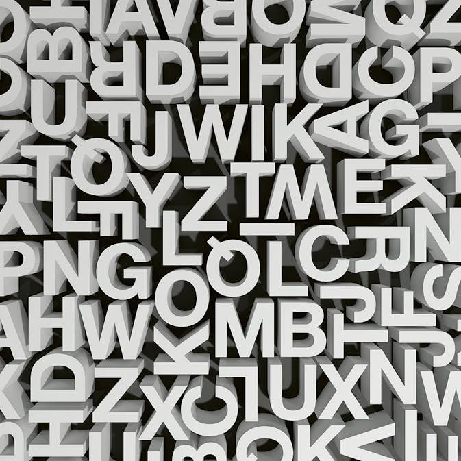 Tapet Idealdecor 3D Typography Letters Abc