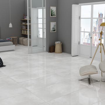 Klinker Netto Ceramika Cemento Antico Silver Polished 60x120 cm