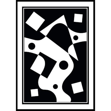 Poster Gallerix Abstract Geo BW