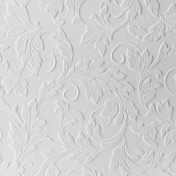 Tapeter WOW Övermålningsbar Löv 5280545, Mönstrad Vinyltapet