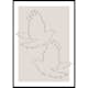 Poster Gallerix Doves Line Drawing