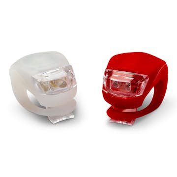 Cykellampa Briv Bikeset 2 LED Silicon Paket Fram & Bak