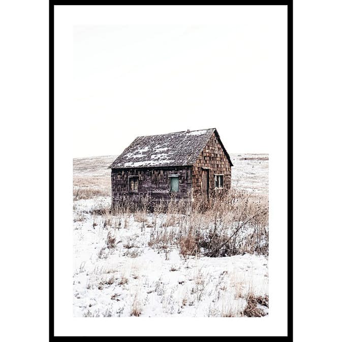 Poster Gallerix Sandhills Cabin In Snow