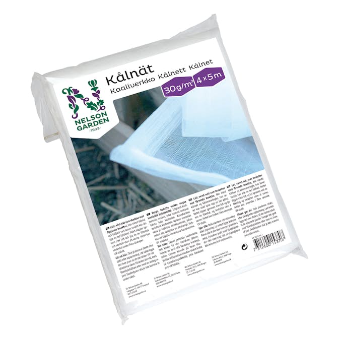 Kålnät Nelson Garden Trädgårdsnät, Plastnät Skydd mot Insekter, Vit 4x5m