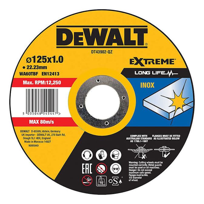 Kapskiva DeWalt DT43902 125X1 mm Inox
