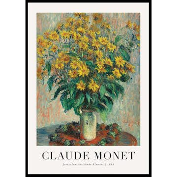 Poster Gallerix Jerusalem Artichoke Flowers 1880 By Claude Monet