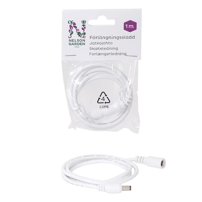 Växtbelysning Nelson Garden Förlängningssladd för Växtbelysning 1m Vit