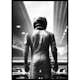 Poster Gallerix Race Car Driver B&W