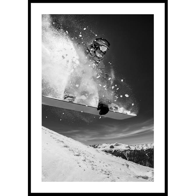 Poster Gallerix Snowboarder B&W No3