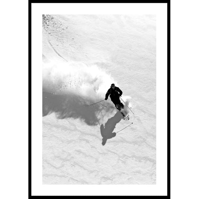 Poster Gallerix Skiing Downhill