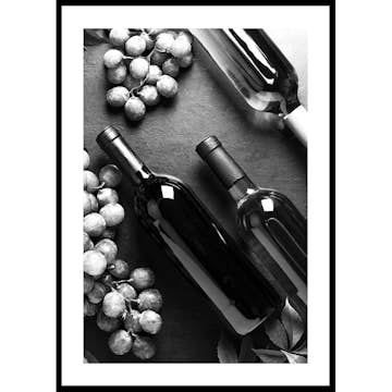 Poster Gallerix Wine Bottles B&W
