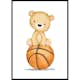 Poster Gallerix Bear With Basketball