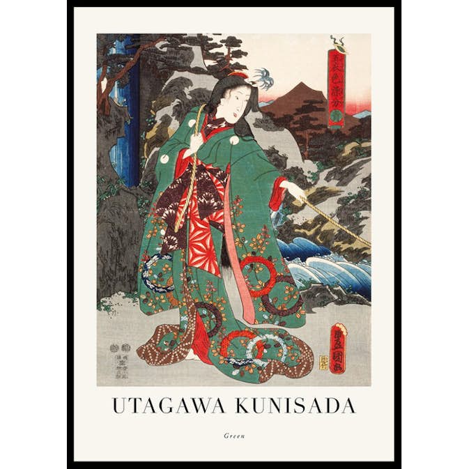 Poster Gallerix Green By Utagawa Kunisada