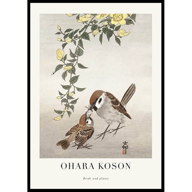 Poster Gallerix Birds And Plants No2 By Ohara Koson