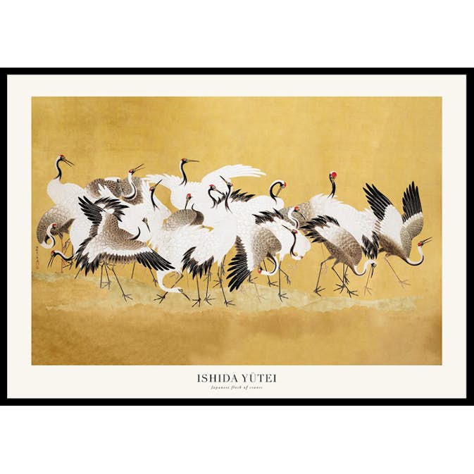 Poster Gallerix Japanese Flock Of Cranes By Ishida Yūtei