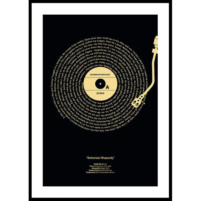 Poster Gallerix Bohemian Rhapsody Vinyl By Queen