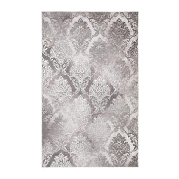 Friezematta KM Carpets Galya Medaljong Grå