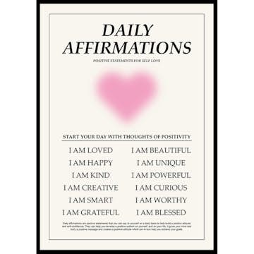 Poster Gallerix Daily Affirmations