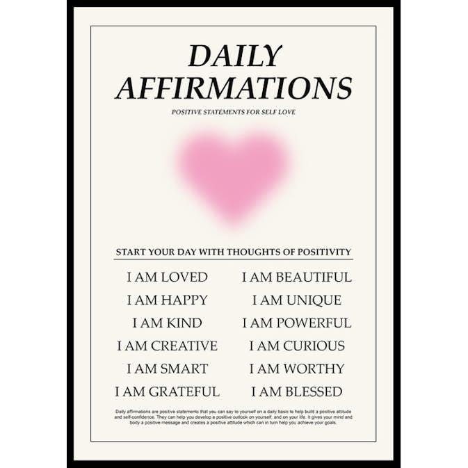 Poster Gallerix Daily Affirmations