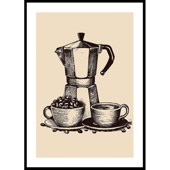 Poster Gallerix Old Italian Coffee Maker