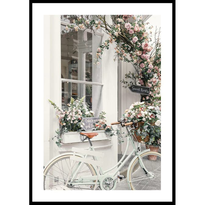 Poster Gallerix Bicycle And Flowers
