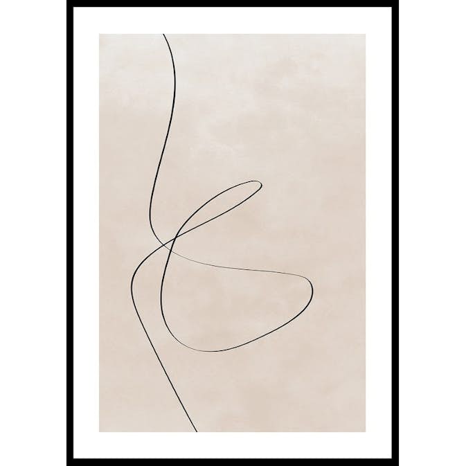 Poster Gallerix Line Art Abstract Shapes No2