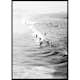 Poster Gallerix California Surfers On Waves B&W
