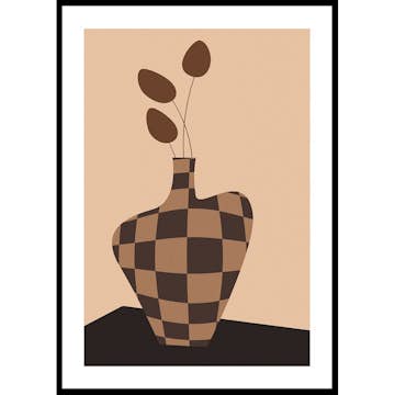 Poster Gallerix Checkered Vintage Vase No2