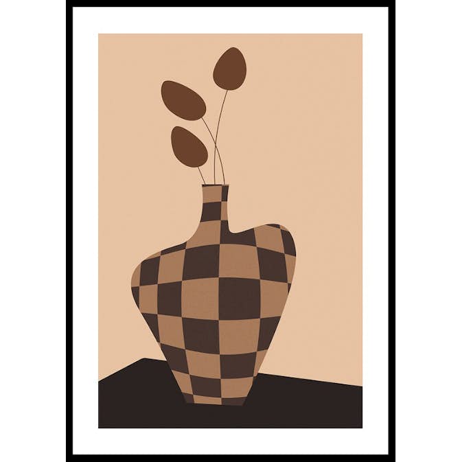 Poster Gallerix Checkered Vintage Vase No2