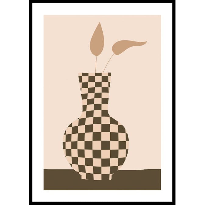Poster Gallerix Checkered Vintage Vase No1