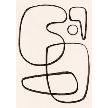 Posters Venture Home Line Art Vit/svart