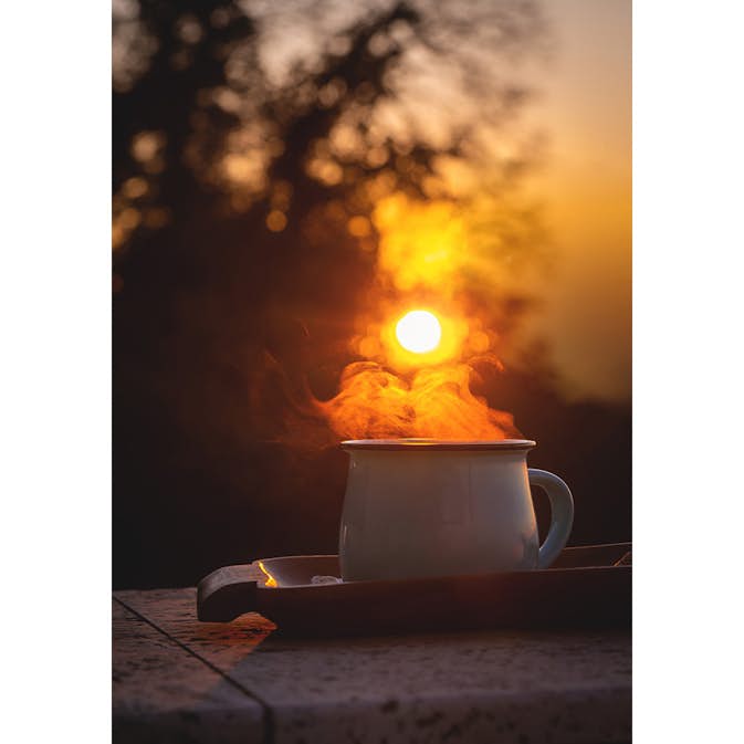 Posters Venture Home Morning Coffee Orange/svart