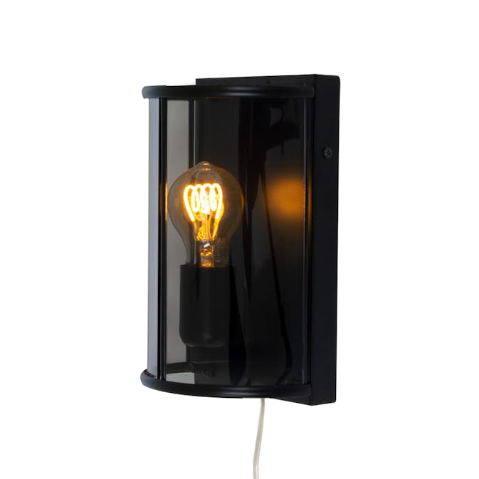 Vägglampa Aneta Budgie Svart/Rök